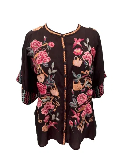 Johnny Was Eddy Roylane Blouse In Black