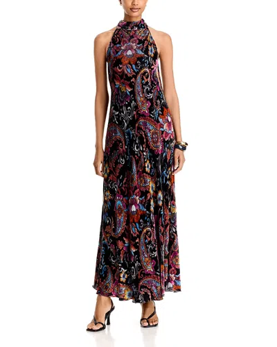 Johnny Was Eirene Sleeveless Mock Neck Dress In Animal Print