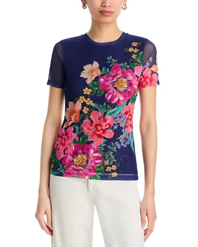 Johnny Was Eleanor Mesh Short Sleeve Tee In Multi
