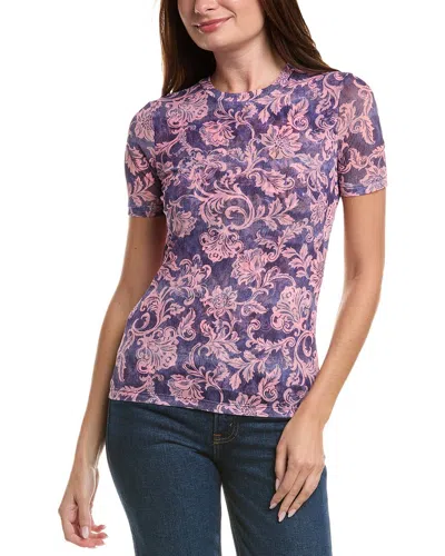 Johnny Was Eleanor Mesh T-shirt In Purple