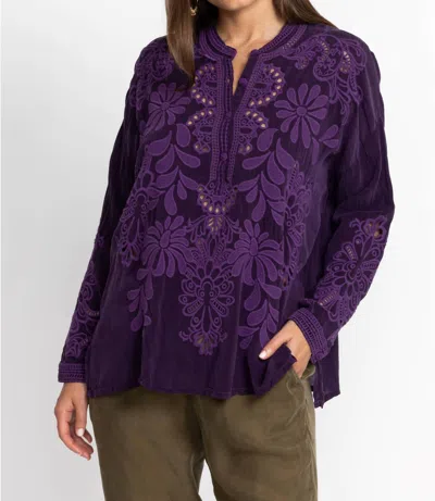 Johnny Was Elida Blouse In Deepp In Purple