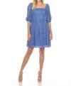 Johnny Was Ella Eyelet Embroidered Mini Dress In Blue In Blue