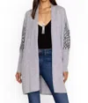 Johnny Was Elodie Relaxed Cardigan In Grey In Grey