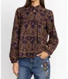 JOHNNY WAS ELORA EYELET BLOUSE IN EGG