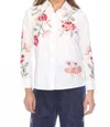 Johnny Was Erinn Double Button Shirt In White In White