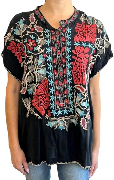 Johnny Was Erlina Blouse In Black In Multi