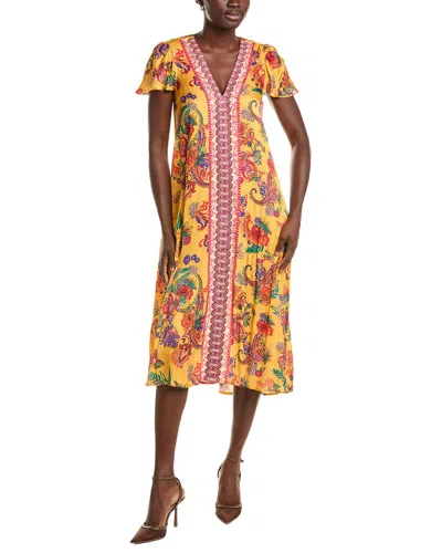 Johnny Was Eva Midi Dress In Yellow