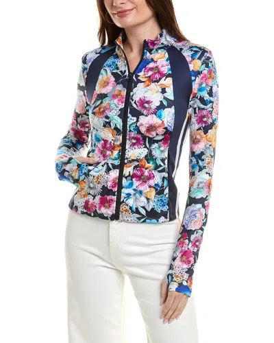 Johnny Was Fall Dance Fitted Athletic Jacket In Multi