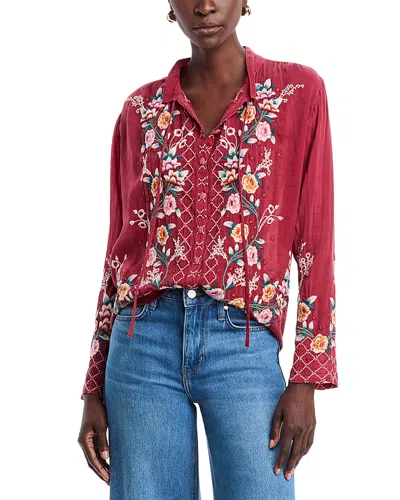 Johnny Was Fargo Blouse In Pomegranate