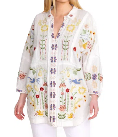 Johnny Was Felicity Tunic In Natural In Brown