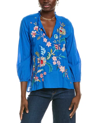 Johnny Was Field Blouse In Blue