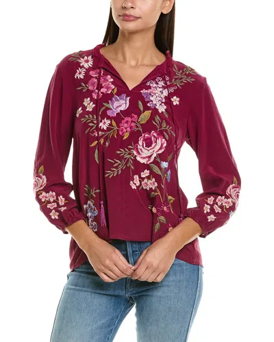 JOHNNY WAS FIELD SILK BLOUSE