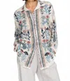 Johnny Was Fields Blouse In Lavender In White