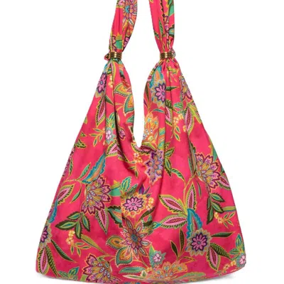 Johnny Was Flamingo Ring Beach Bag In Pink