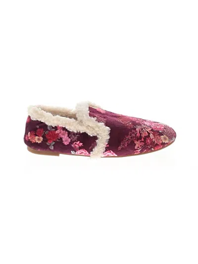 Pre-owned Johnny Was Flats In Burgundy