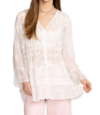 Johnny Was Fleur Du Jour Tunic In White
