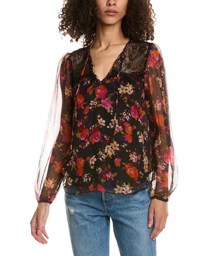 Johnny Was Flora Silk Blouse In Multi