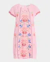 Johnny Was Floral-embroidered Mini Shift Dress In Taffy