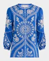Johnny Was Floral-embroidered Modal Blouse