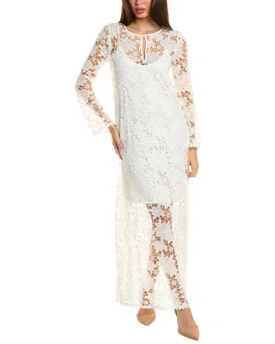 Johnny Was Floral Garden Lace Maxi Dress In White