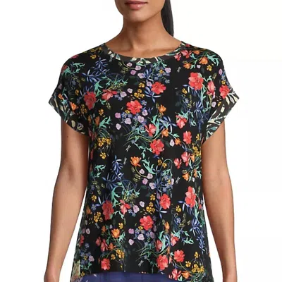 Johnny Was Floral Kashim Relaxed Tee In Black