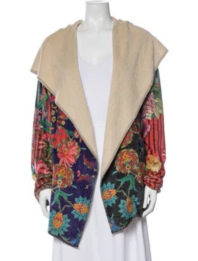Pre-owned Johnny Was Floral Print Jacket In Multicolor