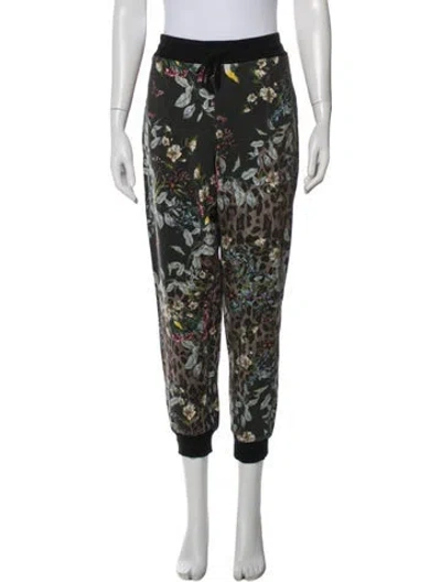 Pre-owned Johnny Was Floral Print Straight Leg Pants In Multicolor