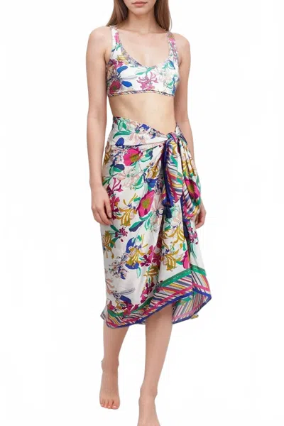 Johnny Was Floral Tie Sarong In Aldrich In Multi