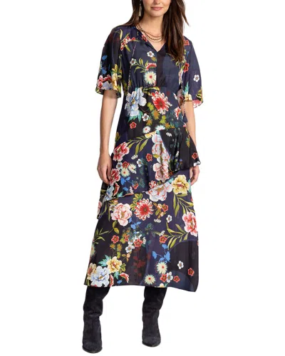 Johnny Was Florean Silk Dress In Multi