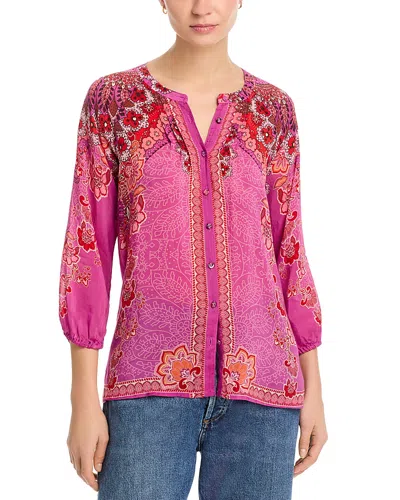 Johnny Was Franceen Shirt In Pink