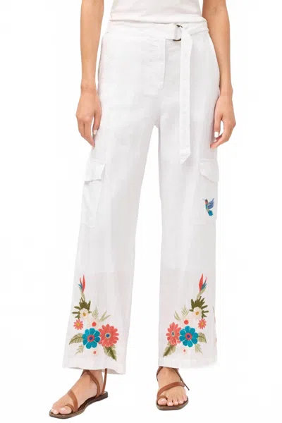 Johnny Was Francis Relaxed Linen Pant In White