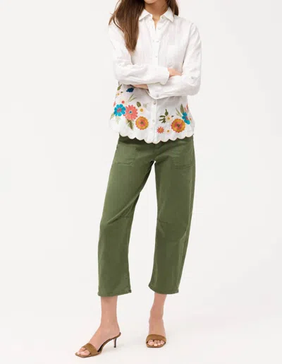 Johnny Was Francis Relaxed Linen Shirt In White
