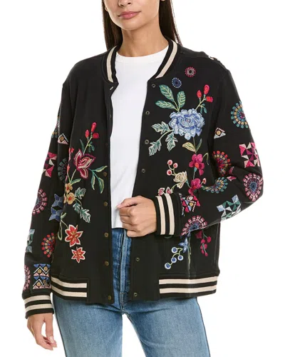 Johnny Was French Terry Bomber Jacket