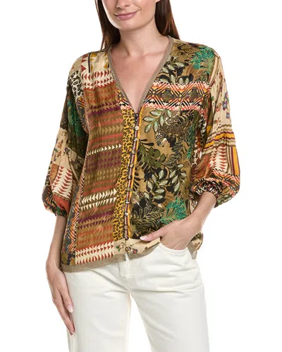 Johnny Was Fria Patch Blouse In Brown