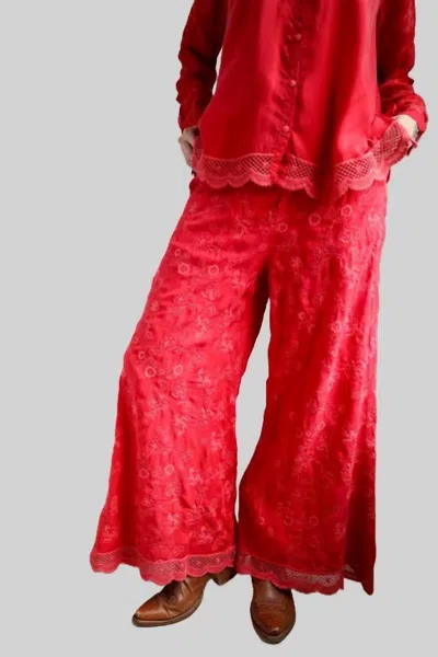 Johnny Was Gardenia Lauchlen Pant In Salsa In Red