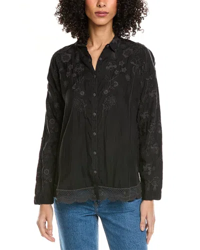 Johnny Was Gardenia Shirt In Black