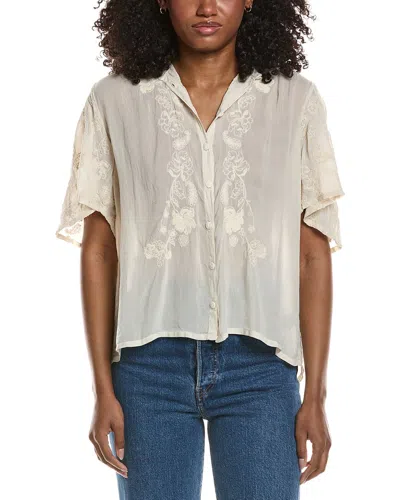 Johnny Was Gardenia Shirt In Metallic