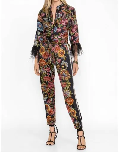 Johnny Was Genora Paneled Jogger In Antiqua Flower In Multi