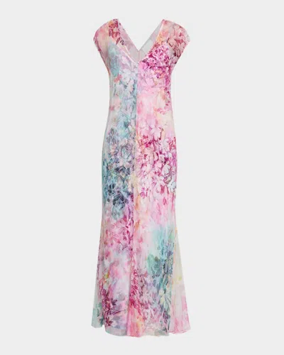 Johnny Was Georgia June Floral-print Silk Maxi Dress