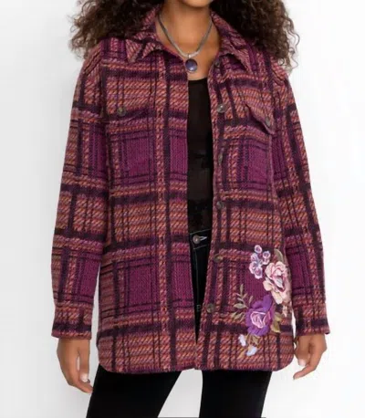 Johnny Was Georgiana Shirt Jacket In Emi Plaid In Multi