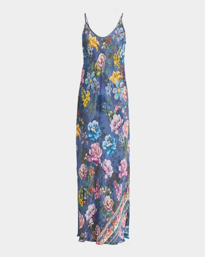 Johnny Was Gigianna Floral-print Maxi Slip Dress
