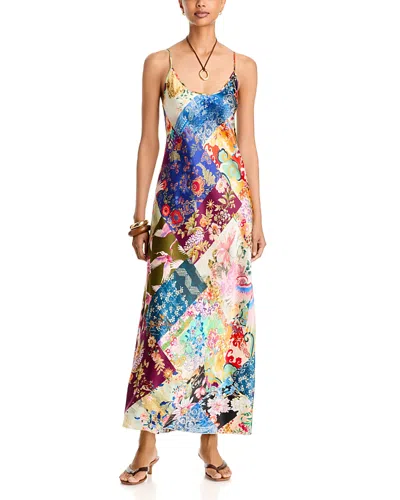 Johnny Was Gigianna Midi Slip Dress In Multi