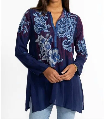 Johnny Was Gilani Tunic In Blue Night