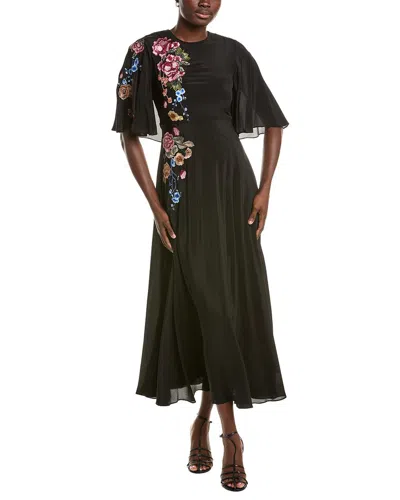 Johnny Was Ginza Silk Maxi Dress In Black