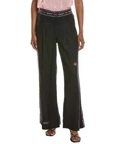 Johnny Was Gloria Linen Pant In Black