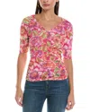 Johnny Was Plus Gloriana Mesh T-shirt In Pink