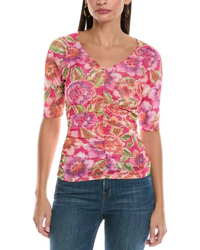 Johnny Was Gloriana Mesh T-shirt In Red