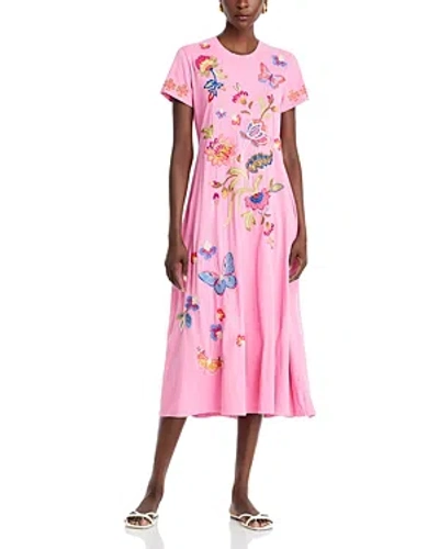 Johnny Was Gracey Cotton Swing Dress In Spring Rose
