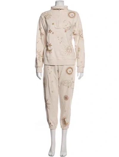 Pre-owned Johnny Was Graphic Print Pant Set In Neutrals
