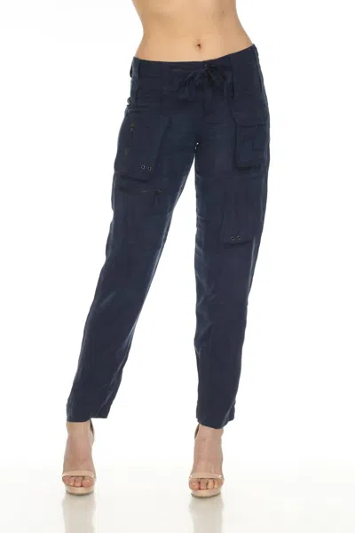 Johnny Was Hailey Belted Cargo Pants In Blue